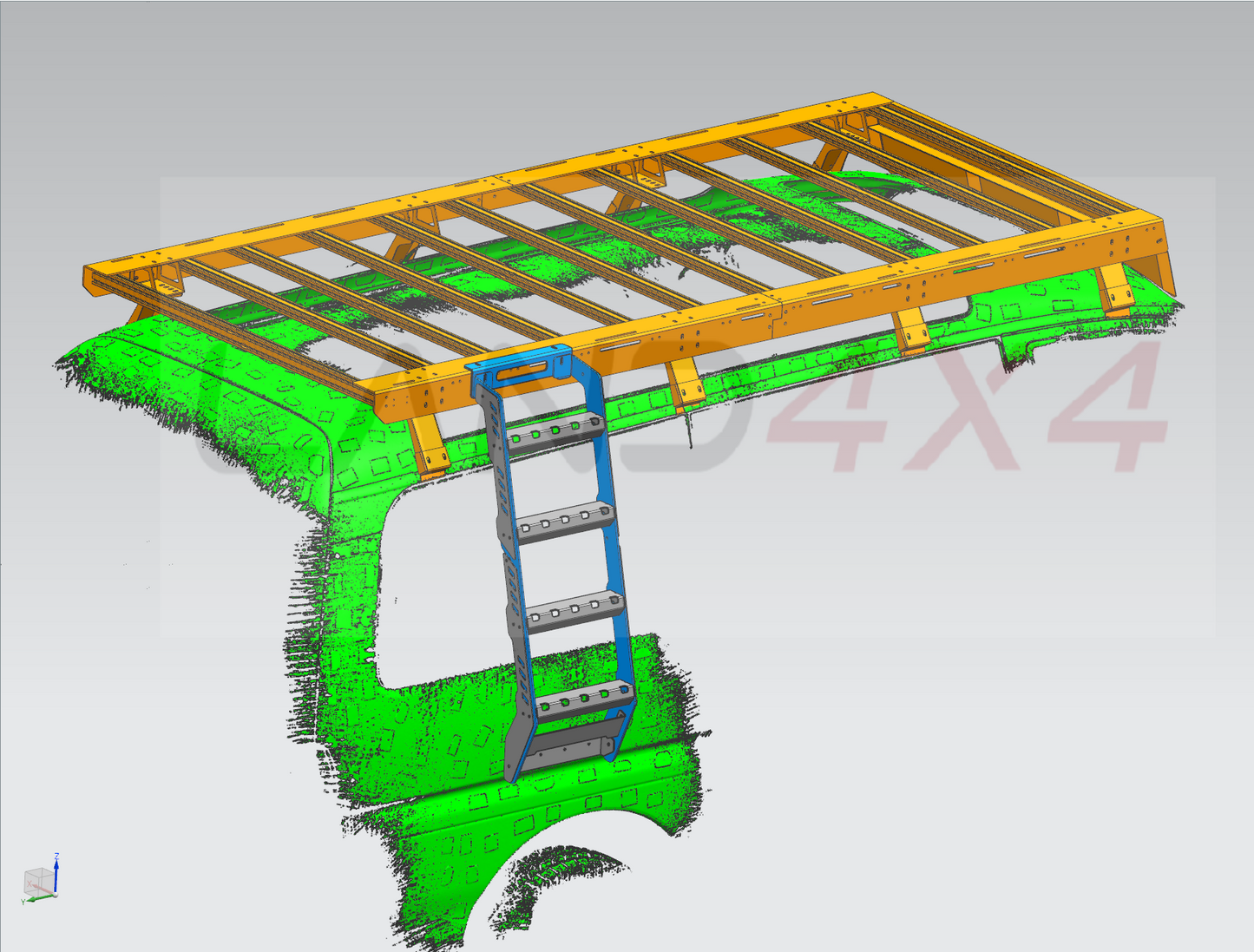 1998-2006 MITSUBISHI Delica L400 - Series 2 Aluminum side ladder